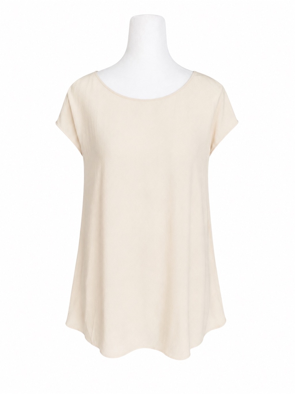 Wilfred Free Aritzia Cap Sleeve Scoop Neck Blouse Top Womens Size S Cream Pink